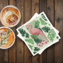 Search for pink flamingo napkins Palm leaves