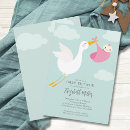 Search for stork baby girl shower invitations Clouds