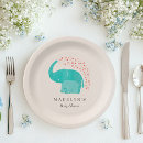 Search for elephant baby shower plates Safari