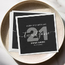 Search for 21st birthday napkins Elegant