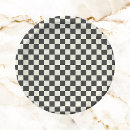 Search for black and white checkered plates Retro