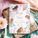 Search for dive into five mermaid invitations Splish splash