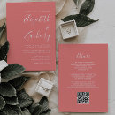 Search for coral pink wedding invitations Qr code