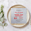 Search for silver sweet 16 invitations Red