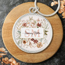 Search for fall flower round key rings Nature