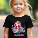 Search for mermaid girls tshirts Cute