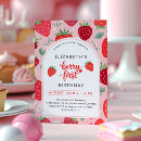 Search for summer 1st birthday invitations Strawberry strawberries