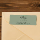 Search for bridal shower return address return address labels Sage green