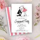 Search for whimsical engagement party invitations Pink