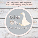 Search for pink gingham stickers One silly goose