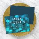 Search for teal and silver sweet 16 invitations Classy
