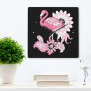Search for whimsical pink flamingo art For her