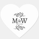 Search for elegant monogram wedding stickers Typography