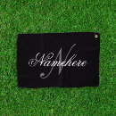 Search for unique golf towels Black and white