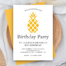 Search for yellow pineapple invitations Hawaiian