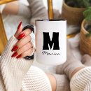 Search for monogramed mugs Typography