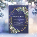 Search for blue and gold christmas invitations Winter wonderland