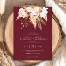 Search for boho burgundy wedding invitations Watercolor