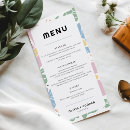Search for retro wedding menus Boho
