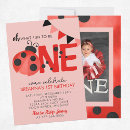 Search for photo ladybug invitations Pink