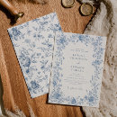 Search for french blue invitations Vintage floral