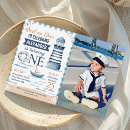 Search for nautical boy 1st birthday invitations Waves