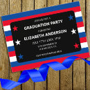 Search for patriotic graduation invitations Red