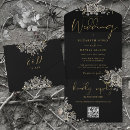 Search for gothic invitations Black and gold