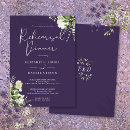 Search for purple rehearsal dinner invitations Elegant