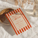 Search for red stripes invitations Bold typography