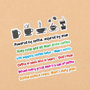 Search for funny coffee lover stickers Quote
