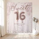 Search for rose gold sweet 16 backdrops 16th birthday curtain
