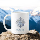 Search for elegant snowflakes mugs Watercolor