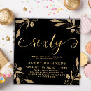 Search for trendy 60th birthday invitations Black