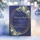 Search for blue and gold christmas invitations Winter wonderland