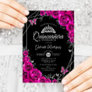 Search for pink and silver quinceanera invitations For her
