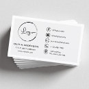 Search for social media icons business cards Plain white generic design