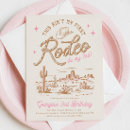 Search for pink cowgirl birthday invitations Second rodeo