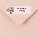 Search for bridal bouquet return address labels Pink