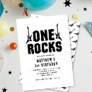 Search for black white 1st birthday invitations Retro