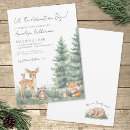 Search for woodland animals baby shower invitations Let the adventure begin