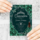 Search for emerald green quinceanera invitations 15th birthday