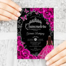 Search for black hot pink quinceanera invitations Mis quince anos