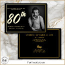 Search for minimalist 80th birthday invitations Modern typography
