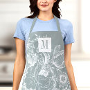 Search for light grey aprons Monogrammed