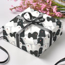 Search for black and white polka dot wrapping paper Dog
