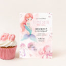 Search for mermaid scales birthday invitations Pastel watercolor
