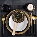 Search for graduation hand fans Black and gold