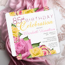 Search for floral 85th birthday invitations Roses