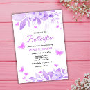 Search for purple butterfly bridal shower invitations Calligraphy